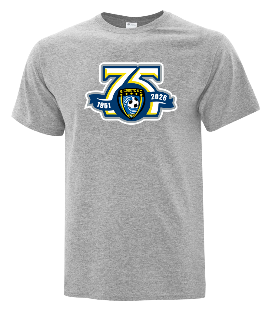 Caboto Soccer Club 75th Anniversary Crest Youth Cotton T-Shirt with Printed Logo