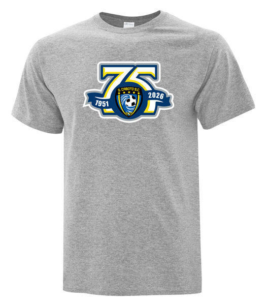 Caboto Soccer Club 75th Anniversary Crest Youth Cotton T-Shirt with Printed Logo
