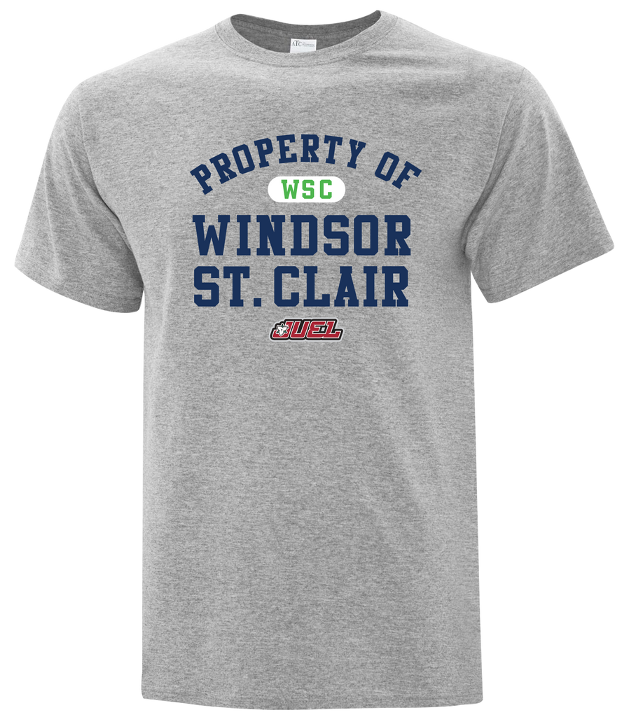 Property of Windsor St. Clair Basketball Adult Cotton T-Shirt with Printed logo