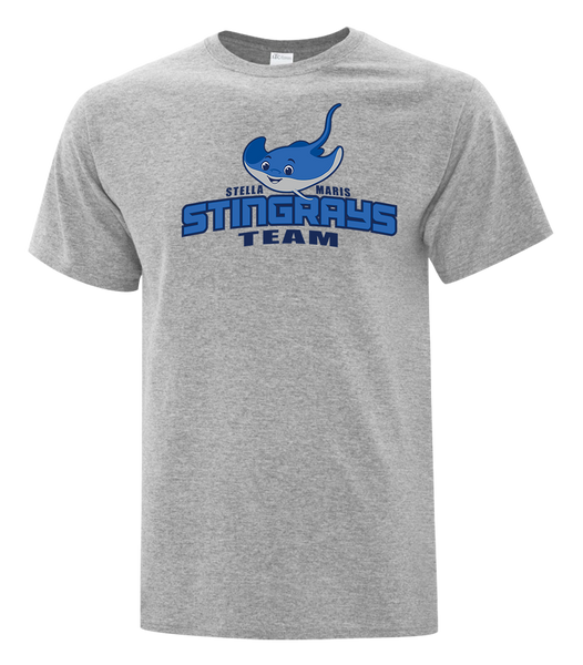 Stella Maris Stingrays Team Adult Cotton T-Shirt with Printed logo