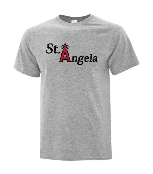 St. Angela Youth Cotton T-Shirt with Printed logo