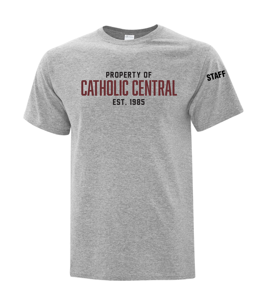 Catholic Central Adult Cotton T-Shirt with Printed Logo