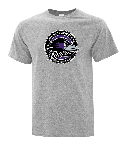 Roseville Ravens Youth Cotton T-Shirt with Printed logo