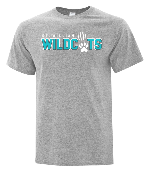 St. William Wildcats Adult Cotton T-Shirt with Printed logo