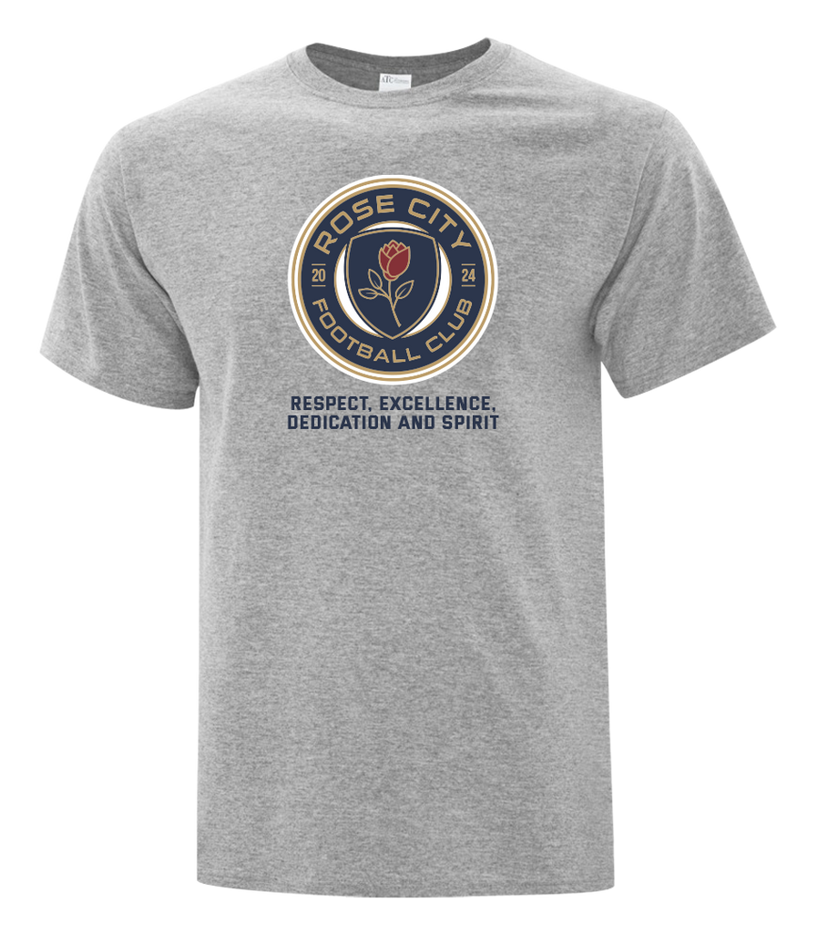 Rose City Football Club Adult Cotton T-Shirt with Printed Logo