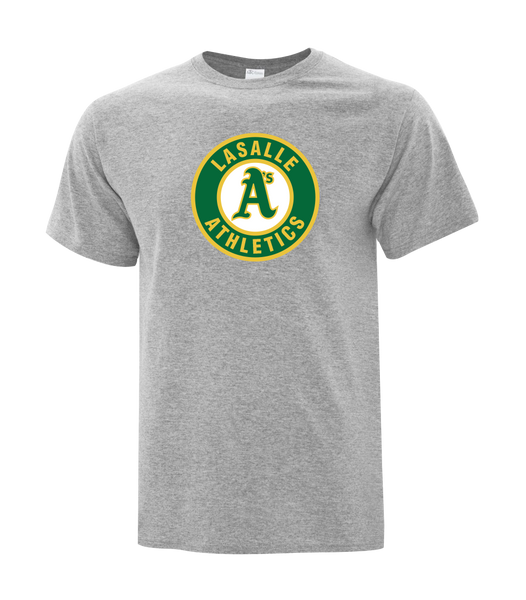 LaSalle Athletics Adult Cotton Tee with Printed Logo