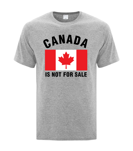 "Canada Is Not For Sale with Flag" Youth Cotton T-Shirt with Printed logo