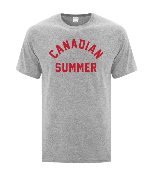 "Canadian Summer" Adult Cotton T-Shirt with Printed Logo