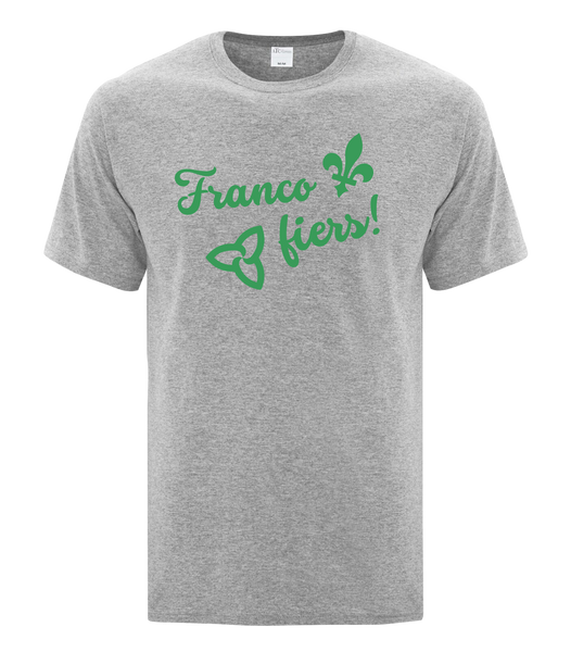"Franco Fiers Script" Adult Cotton T-Shirt with Printed logo