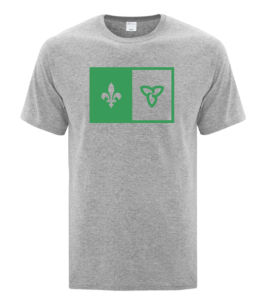 "Franco-Ontarian Flag" Youth Cotton T-Shirt with Printed logo