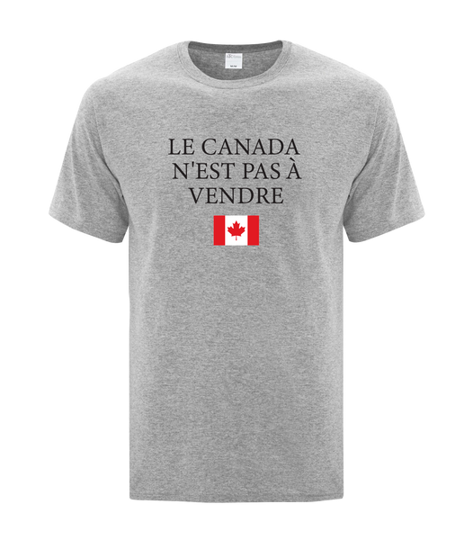 "Le Canada n'est pas à Vendre" Youth Cotton T-Shirt with Printed logo