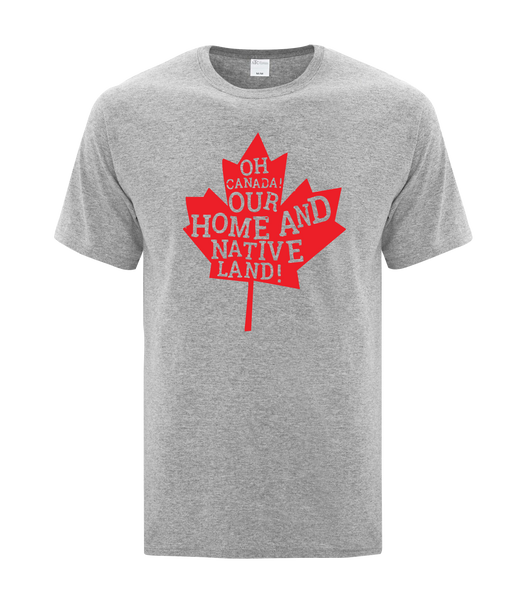"Oh Canada Our Home and Native Land" Youth Cotton T-Shirt with Printed logo