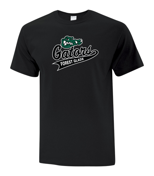 Forest Glade Gators Adult Cotton T-Shirt with Printed logo