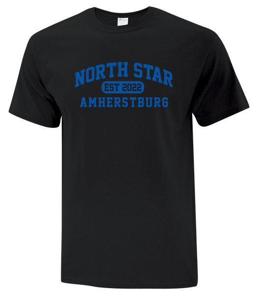 North Star Amherstburg Adult Cotton T-Shirt with Printed Logo