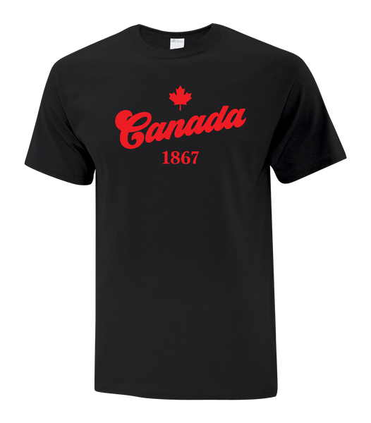 "Canada 1867" Youth Cotton T-Shirt with Printed logo