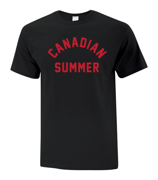 "Canadian Summer" Adult Cotton T-Shirt with Printed Logo