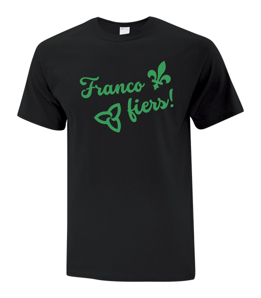 "Franco Fiers Script" Adult Cotton T-Shirt with Printed logo