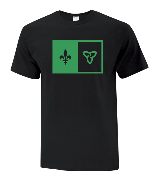 "Franco-Ontarian Flag" Youth Cotton T-Shirt with Printed logo