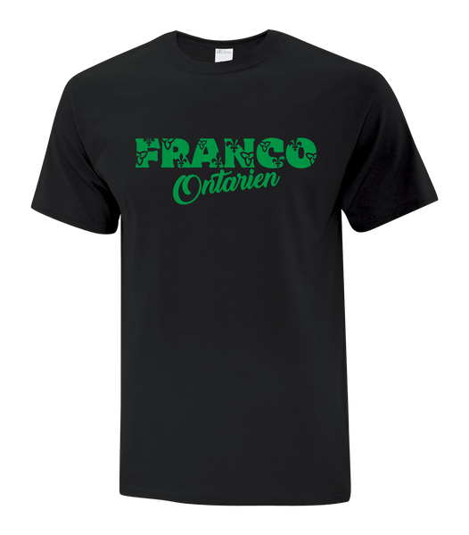 "Franco Script Ontarien" Youth Cotton T-Shirt with Printed logo