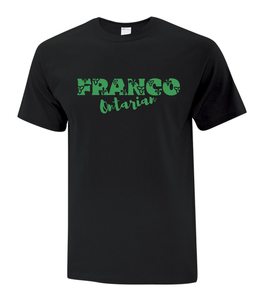"Franco Script Ontarian" Youth Cotton T-Shirt with Printed logo