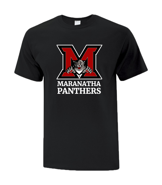 Maranatha Panthers Youth Cotton T-Shirt with Printed logo