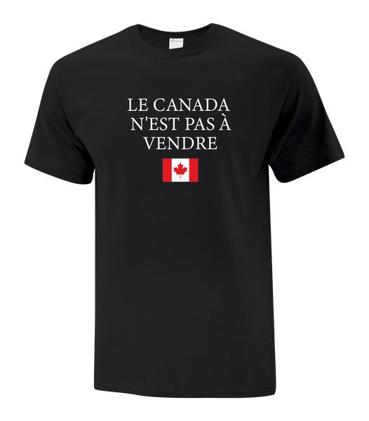 "Le Canada n'est pas à Vendre" Youth Cotton T-Shirt with Printed logo