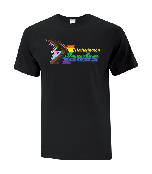 Hetherington "Hawk Pride" Adult Cotton T-Shirt with Printed Logo