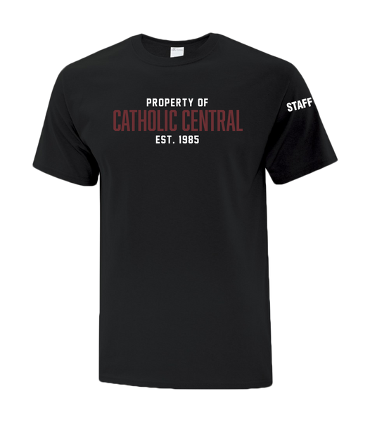 Catholic Central Adult Cotton T-Shirt with Printed Logo