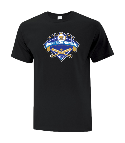 Rob & Tricia Morneau Tournament Adult Ring Spun Cotton T-Shirt with Printed logo