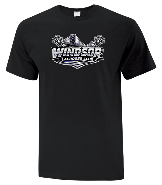 Windsor Lacrosse Club Youth Cotton T-Shirt with Printed Logo