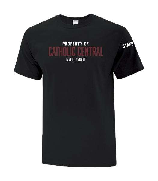 Catholic Central Adult Cotton T-Shirt with Printed Logo
