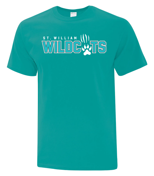 St. William Wildcats Adult Cotton T-Shirt with Printed logo