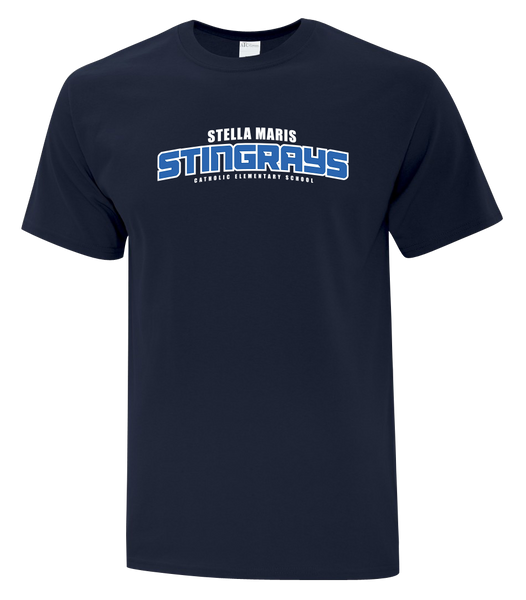 Stella Maris Stingrays Adult Cotton T-Shirt with Printed logo