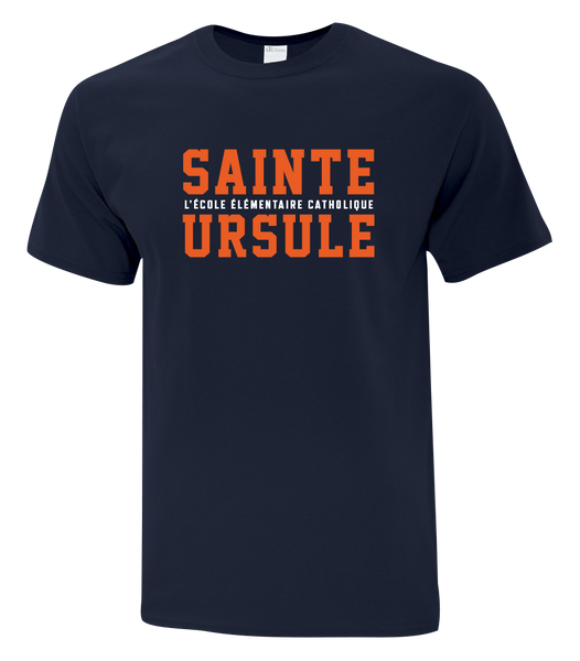 Sainte-Ursule Block Letters Adult Cotton T-Shirt with Printed logo