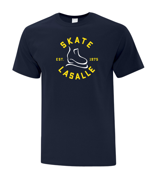 Skate LaSalle Est. 1975 Adult Cotton T-Shirt with Printed logo