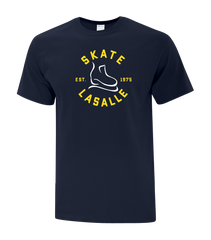 Skate LaSalle Est. 1975 Adult Cotton T-Shirt with Printed logo