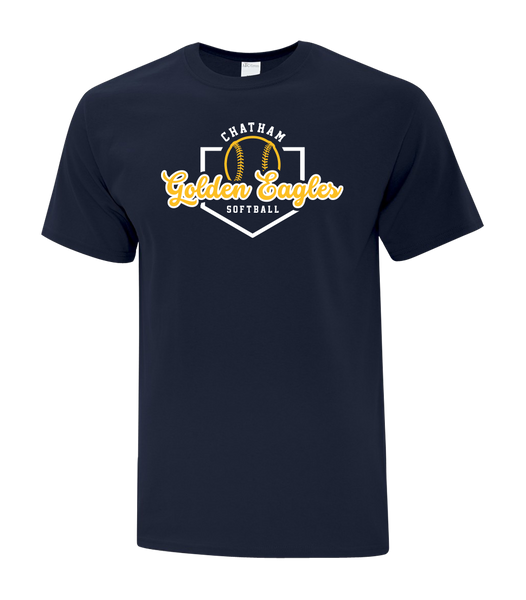 Chatham Golden Eagles Script Youth Cotton T-Shirt with Printed logo