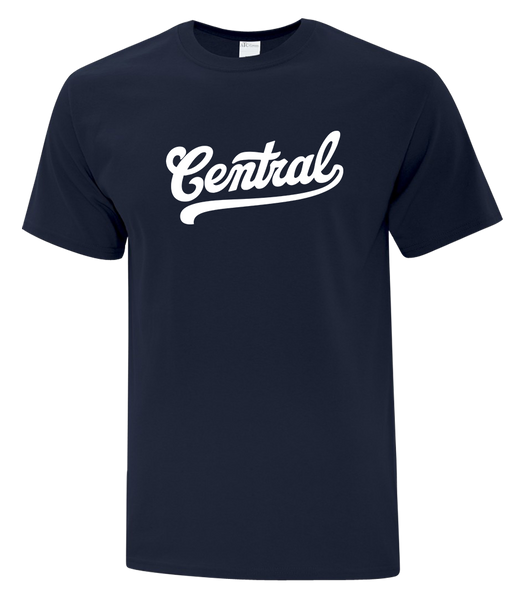"Central" Adult Cotton T-Shirt with Printed Logo