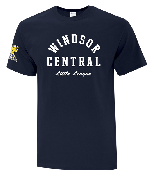 "Windsor Central Little League" Youth Cotton T-Shirt with Printed Logo