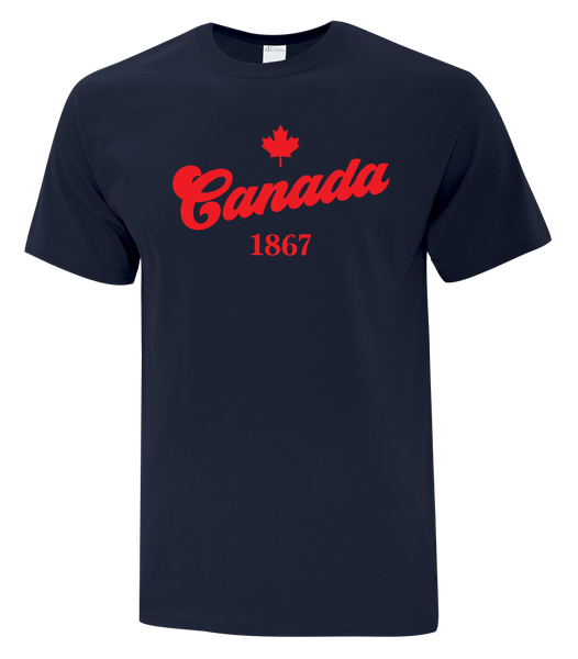 "Canada 1867" Youth Cotton T-Shirt with Printed logo