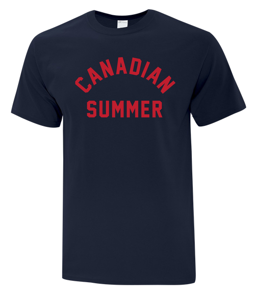"Canadian Summer" Adult Cotton T-Shirt with Printed Logo