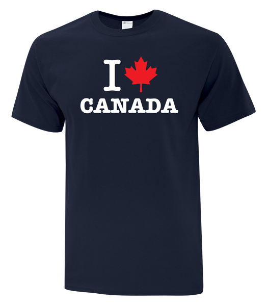 "I Maple Leaf Canada" Youth Cotton T-Shirt with Printed Logo