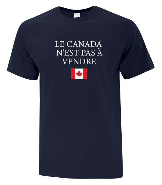 "Le Canada n'est pas à Vendre" Youth Cotton T-Shirt with Printed logo