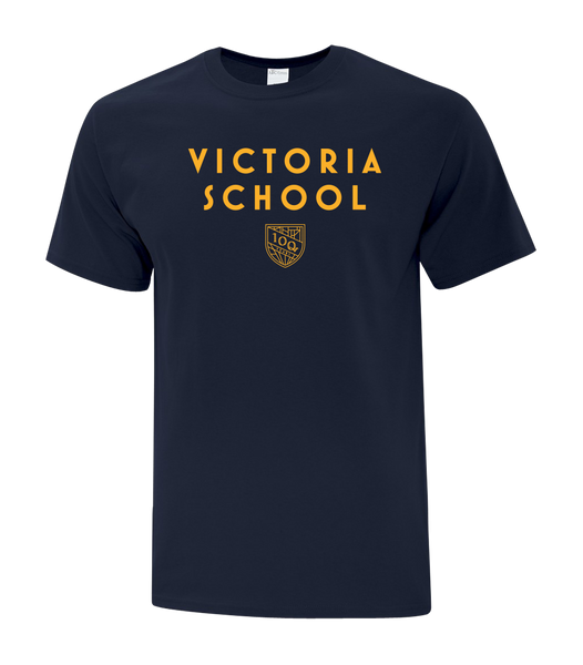 Victoria School 100 Years Youth Cotton T-Shirt with Printed logo