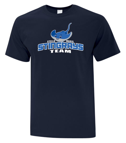 Stella Maris Stingrays Team Adult Cotton T-Shirt with Printed logo