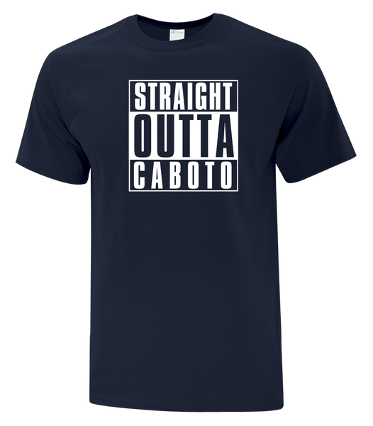 "Straight Outta Caboto" Adult Cotton T-Shirt with Printed logo