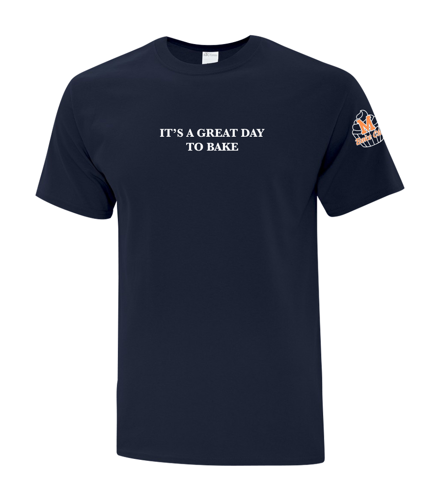 Bake Club Adult Cotton T-Shirt with Printed Logos
