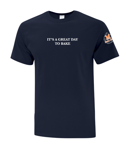 Bake Club Adult Cotton T-Shirt with Printed Logos