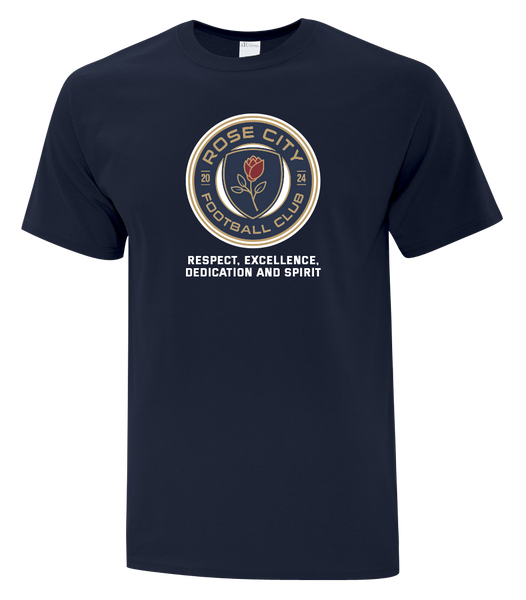 Rose City Football Club Youth Cotton T-Shirt with Printed Logo
