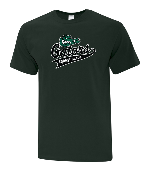 Forest Glade Gators Adult Cotton T-Shirt with Printed logo